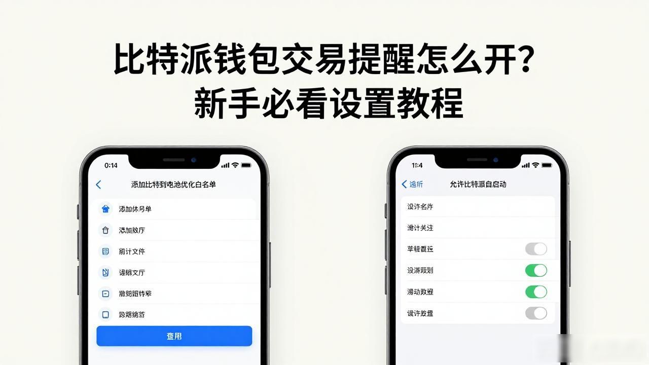 比特派钱包交易提醒怎么开？新手必看设置教程