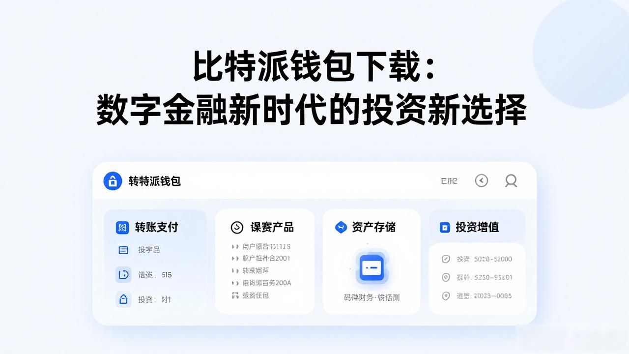 比特派钱包下载:数字金融新时代的投资新选择-第1张图片-比特派钱包app官方下载最新版本_比特派钱包官网下载_比特派官方下载安卓版-Bitpie比特派全球多链数字钱包下载 比特派钱包下载:数字金融新时代的投资新选择-第1张图片-比特派钱包app官方下载最新版本_比特派钱包官网下载_比特派官方下载安卓版-Bitpie比特派全球多链数字钱包下载