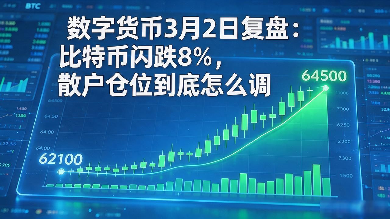 数字货币3月2日复盘：比特币闪跌8%，散户仓位到底怎么调