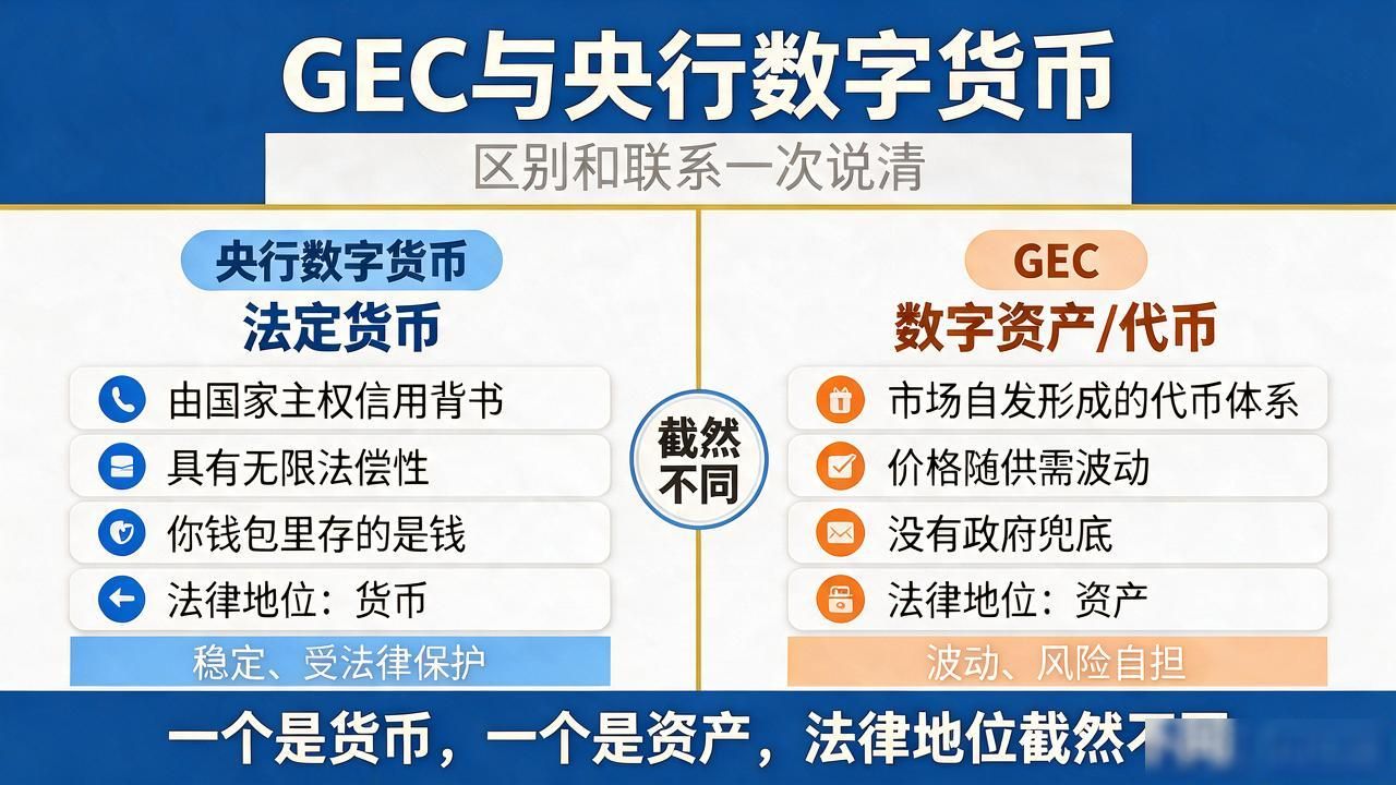 gec与央行数字货币啥关系？区别和联系一次说清