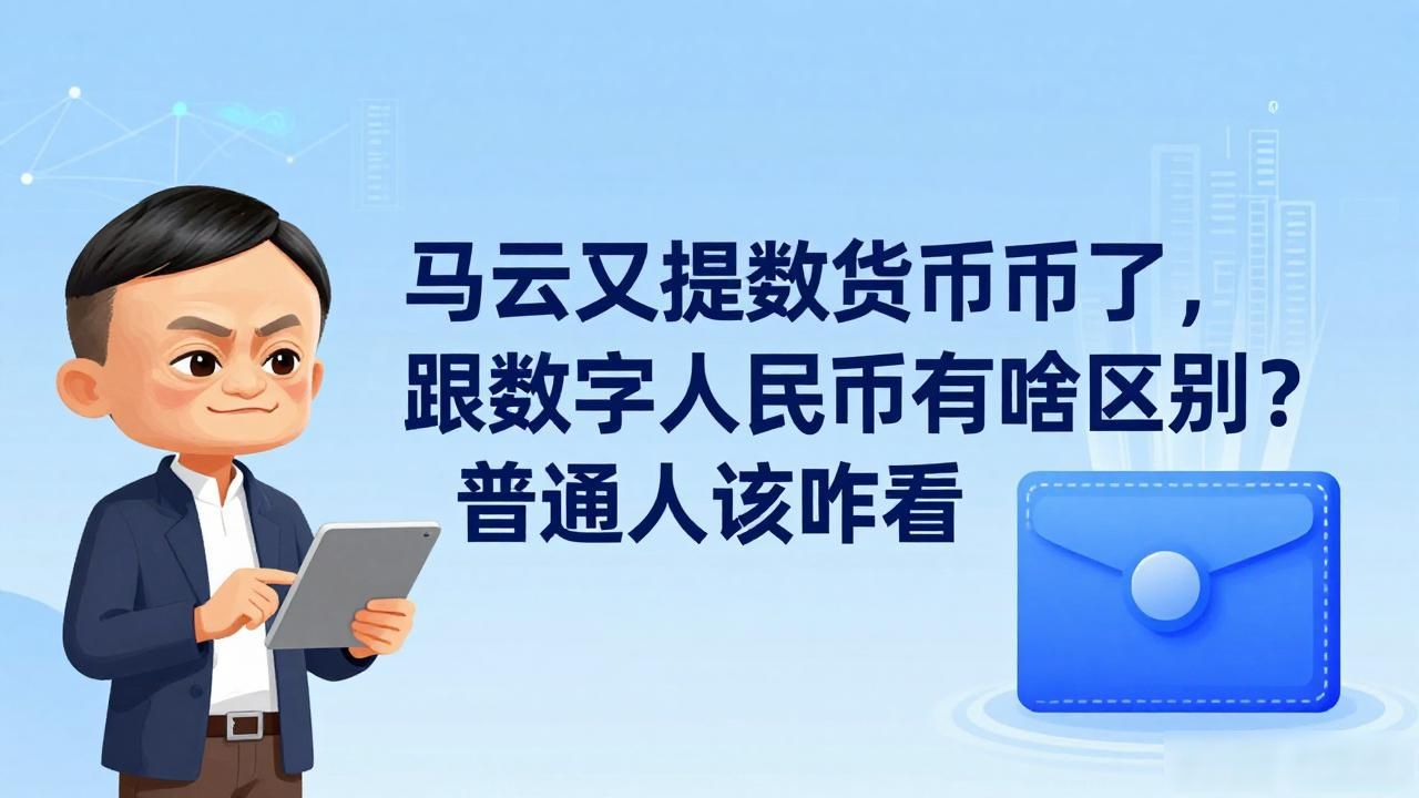马云又提数字货币了，跟数字人民币有啥区别？普通人该咋看