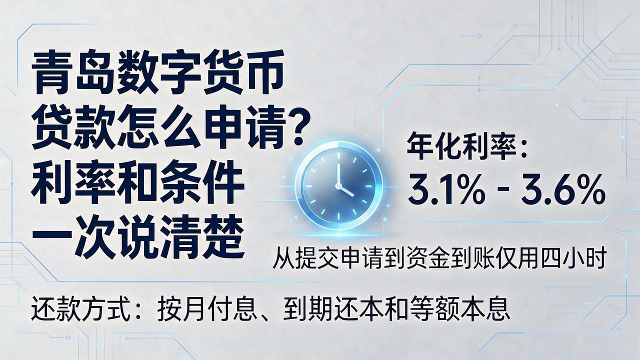 青岛数字货币贷款怎么申请？利率和条件一次说清楚