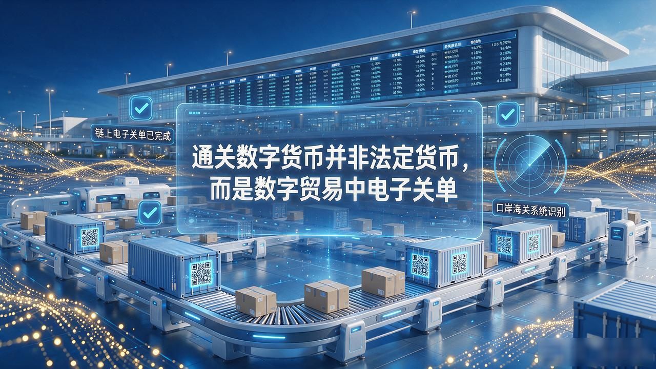 通关数字货币并非法定货币，而是数字贸易中电子关单