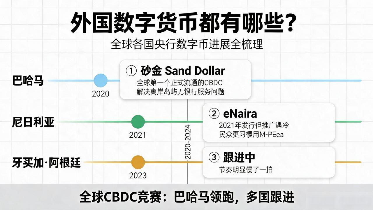 外国数字货币都有哪些？全球各国央行数字币进展全梳理