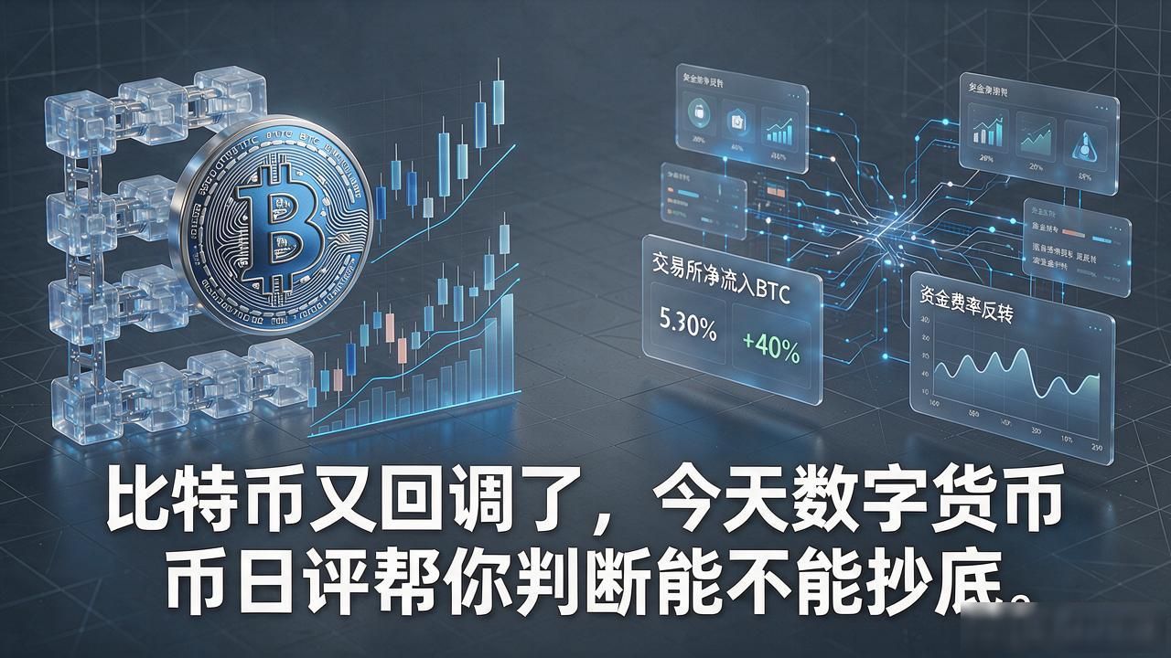 比特币又回调了，今天数字货币日评帮你判断能不能抄底