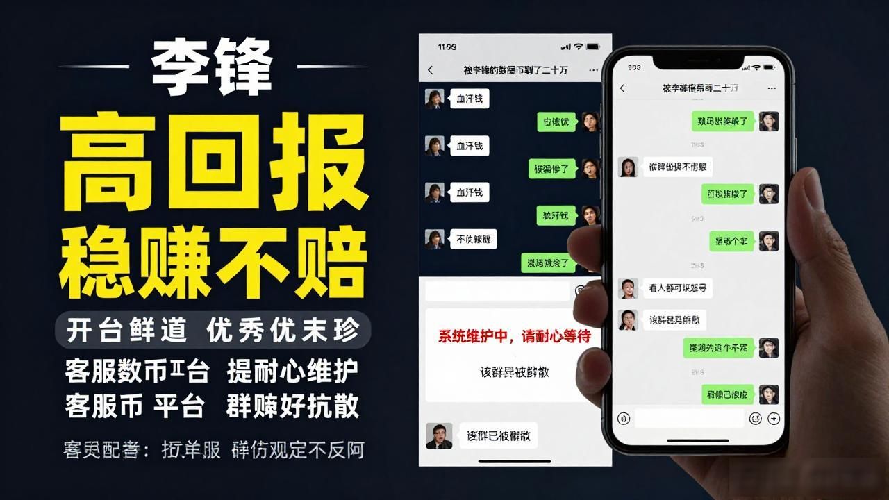 被李锋的数字货币割了二十万，说几句掏心窝的话，别再上当了