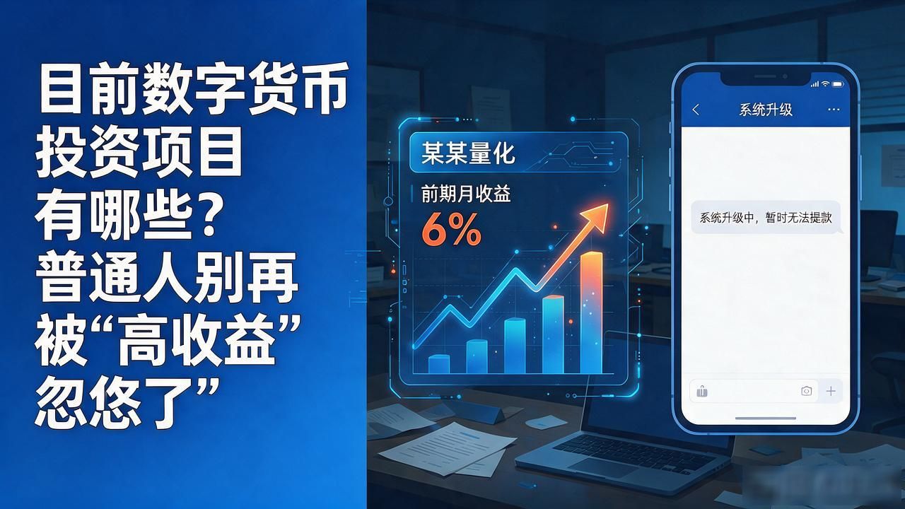 目前数字货币投资项目有哪些？普通人别再被"高收益"忽悠了