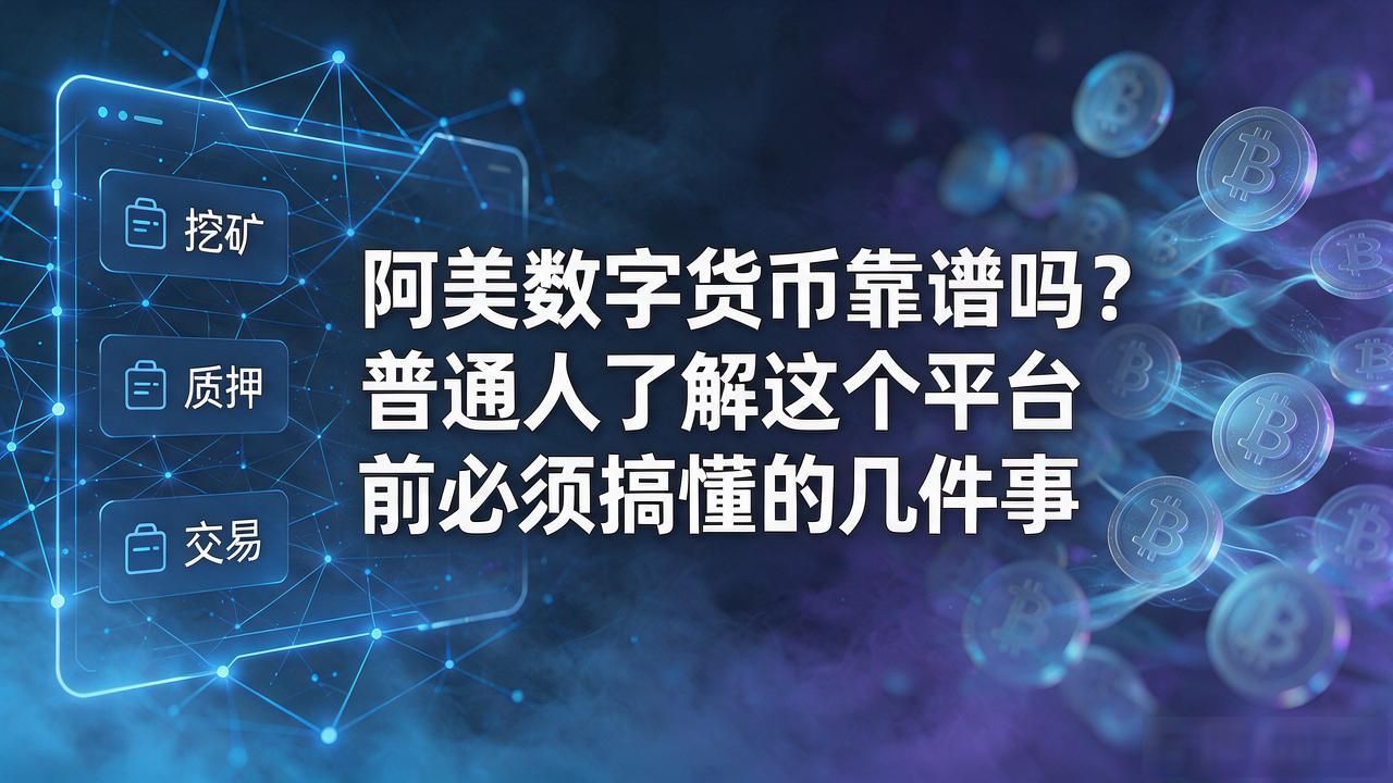 阿美数字货币靠谱吗？普通人了解这个平台前必须搞懂的几件事