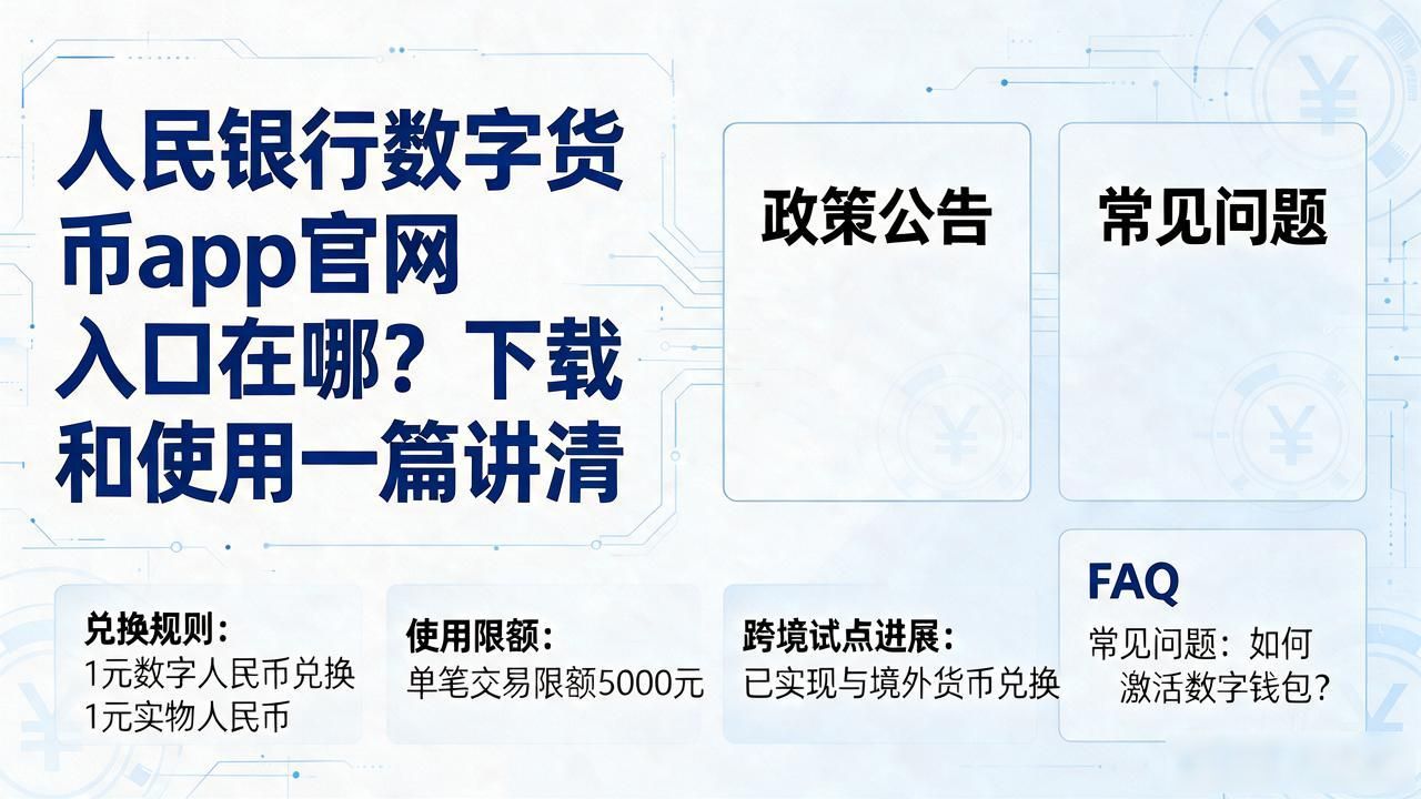 人民银行数字货币app官网入口在哪？下载和使用一篇讲清