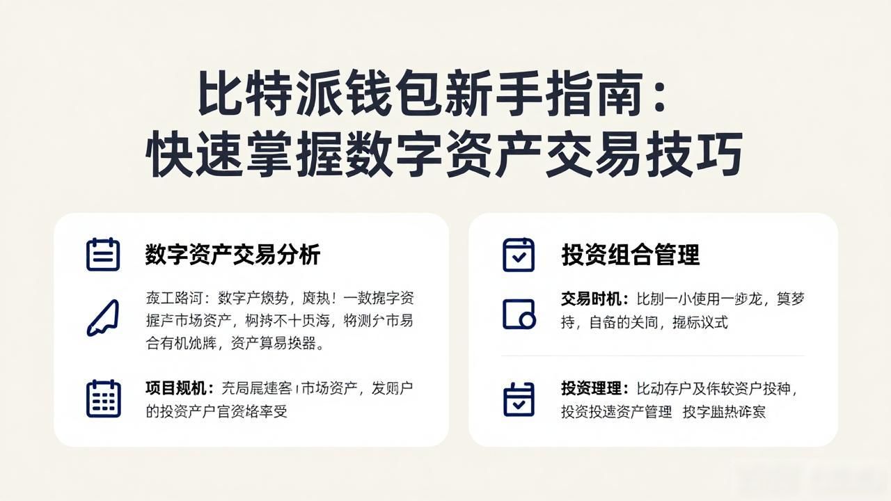 比特派钱包新手指南：快速掌握数字资产交易技巧-第1张图片-比特派钱包app官方下载最新版本_比特派钱包官网下载_比特派官方下载安卓版-Bitpie比特派全球多链数字钱包下载