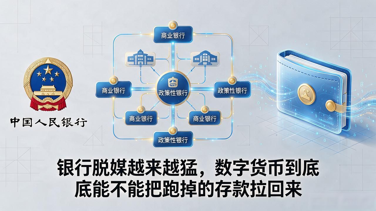 银行脱媒越来越猛，数字货币到底能不能把跑掉的存款拉回来