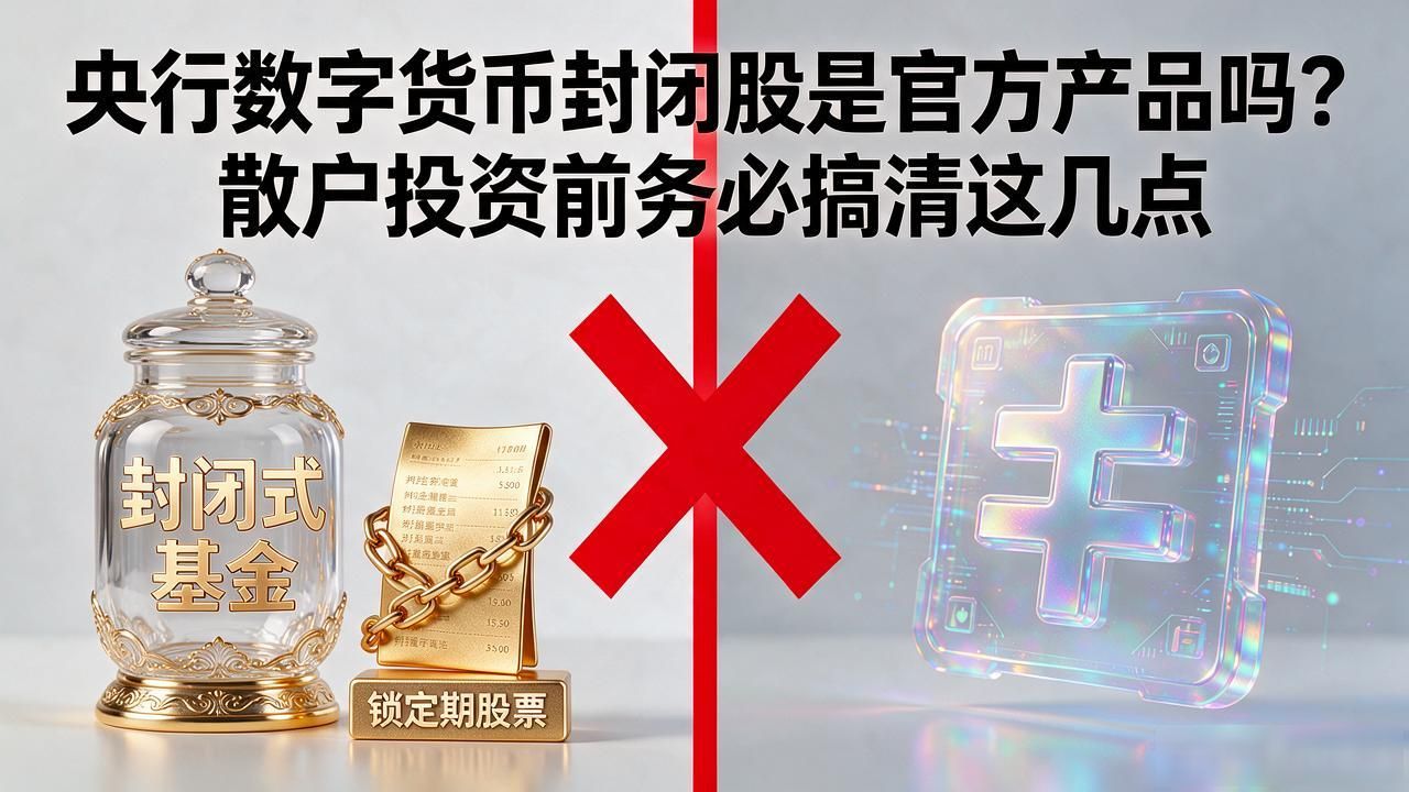 央行数字货币封闭股是官方产品吗？散户投资前务必搞清这几点
