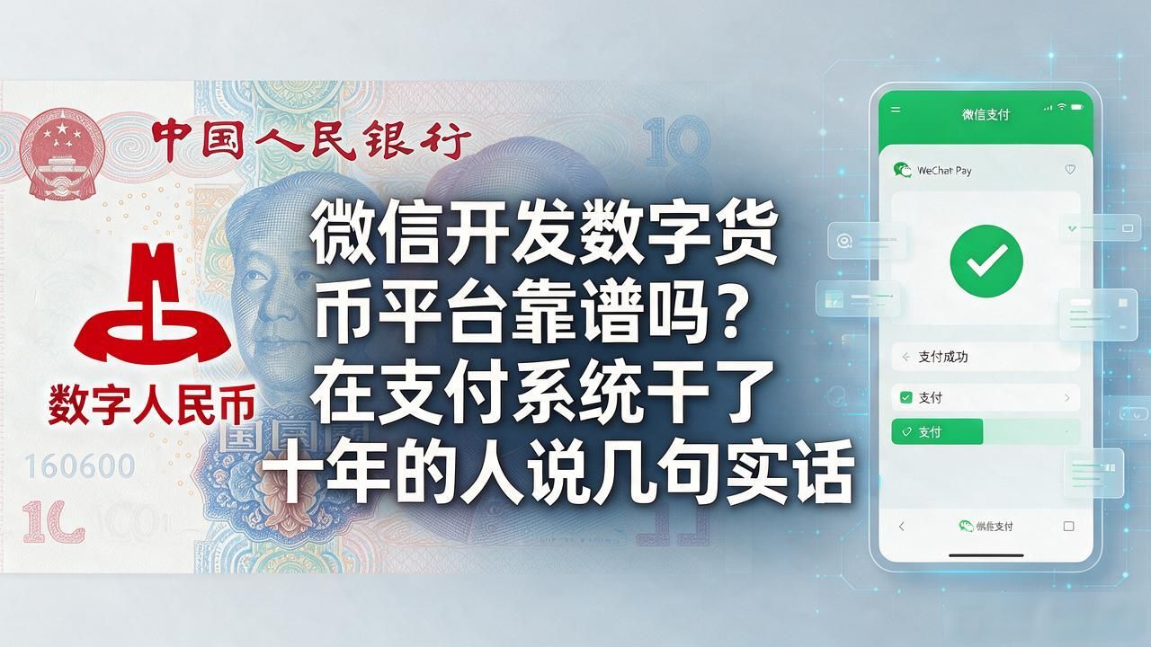 微信开发数字货币平台靠谱吗？在支付系统干了十年的人说几句实话