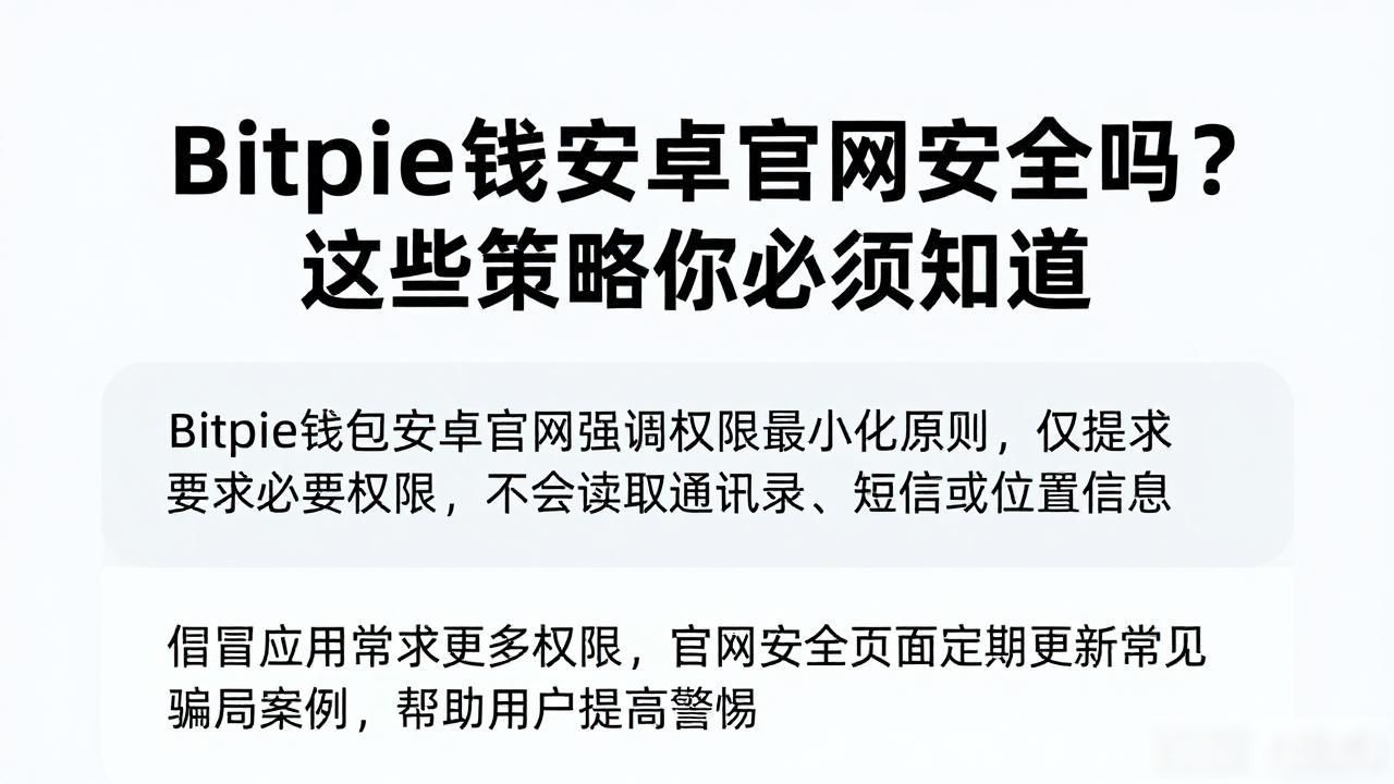 Bitpie钱包安卓官网安全吗？这些策略你必须知道