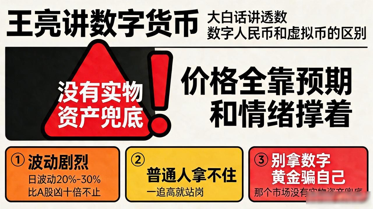 王亮讲解数字货币，大白话讲透数字人民币和虚拟币的区别