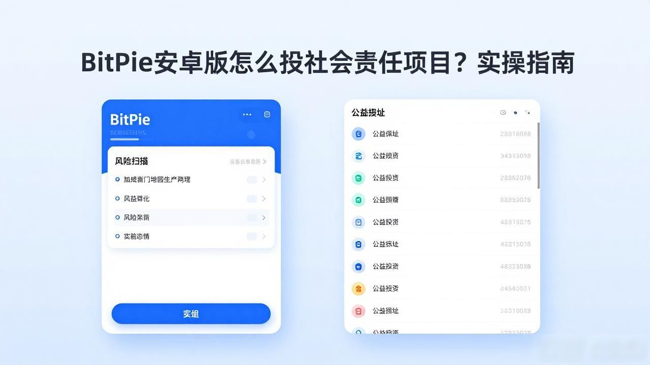BitPie安卓版怎么投社会责任项目？实操指南